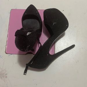 Black studded heels